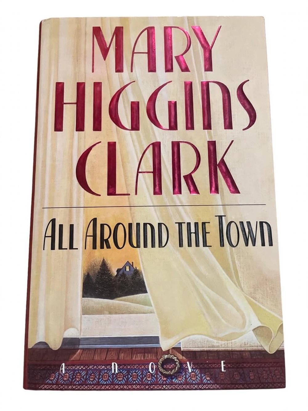 Source Unknown Mary Higgins Clark Hardcover — Cream and Pink